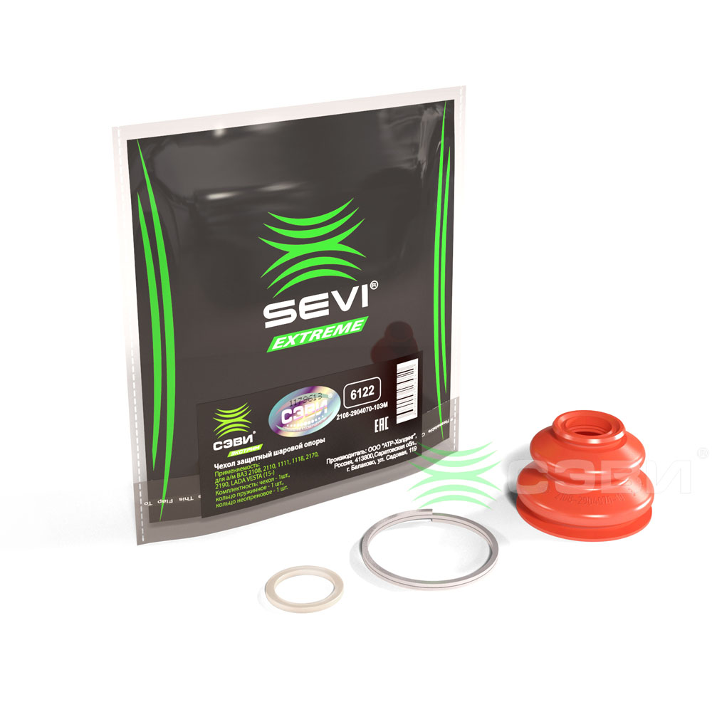 Sevi Expert 6122 Чехол защитный шаровой опоры для а/м ВАЗ: 2108-2115, 1111, 1117-1119, 2170-2172, 2190-2192, 2194, DATSUN: on-DO (14-), mi-DO (14-) "СЭВИ-ЭКСТРИМ"